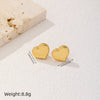 1 Pair Simple Style Water Droplets Heart Shape Plating Inlay Titanium Steel Artificial Pearls 18K Gold Plated Ear Studs