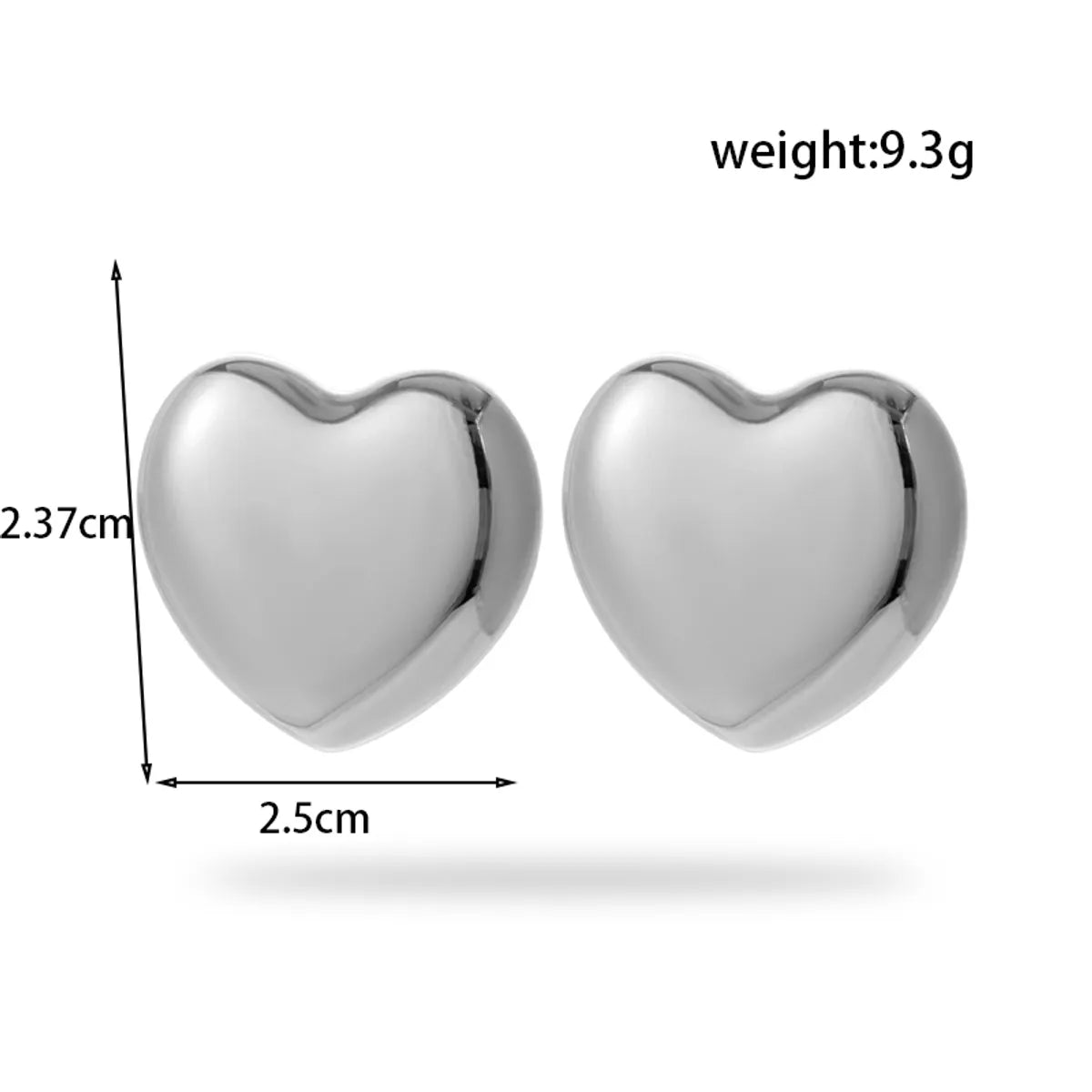 1 Pair Simple Style Water Droplets Heart Shape Rhombus Plating 304 Stainless Steel Drop Earrings