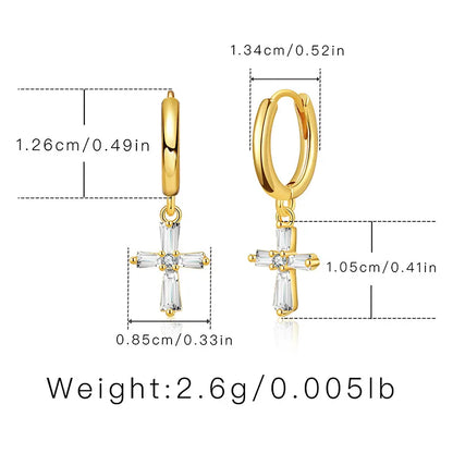 1 Pair Simple Style Water Droplets Inlay Copper Zircon Drop Earrings