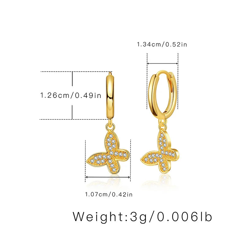 1 Pair Simple Style Water Droplets Inlay Copper Zircon Drop Earrings