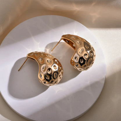 1 Pair Simple Style Water Droplets Plating Copper Ear Studs