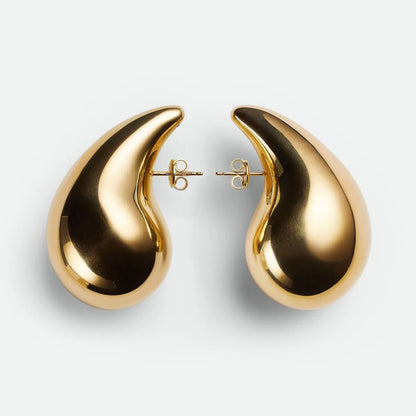 1 Pair Simple Style Water Droplets Plating 304 Stainless Steel 16K Gold Plated White Gold Plated Gold Plated Ear Studs