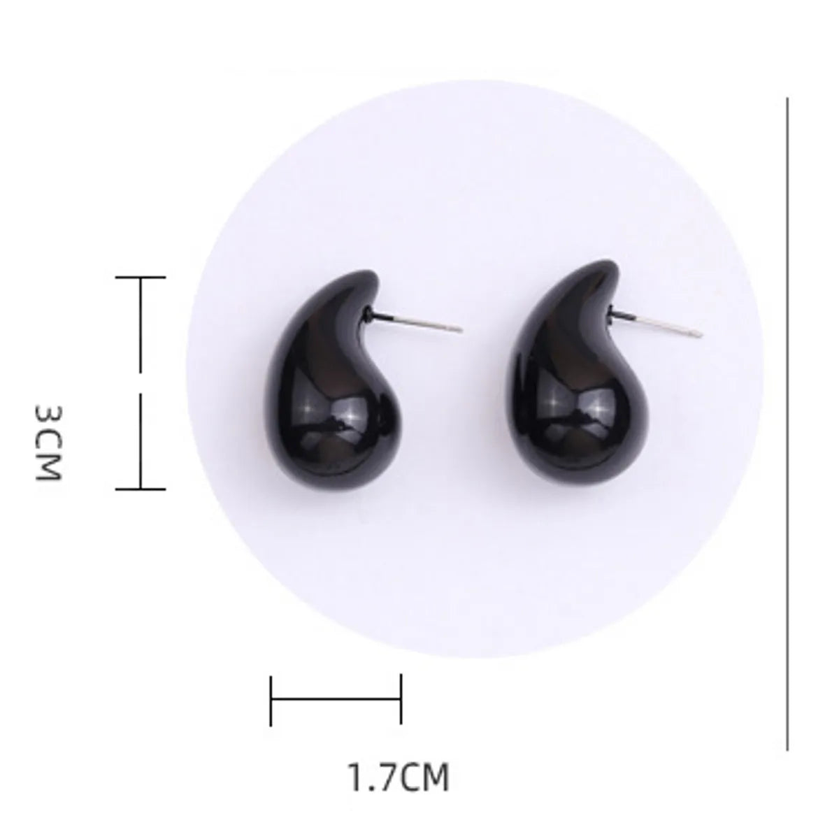 1 Pair Simple Style Water Droplets Spray Paint Arylic Ear Studs