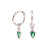 1 Pair Simple Style Water Droplets Sterling Silver Inlay Zircon White Gold Plated Gold Plated Drop Earrings