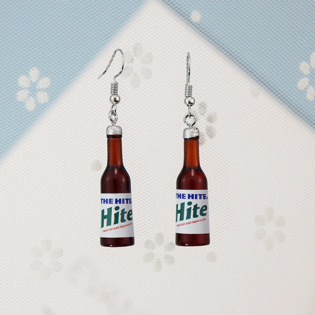 1 Pair Simple Style Wine Bottle Plastic Resin Patchwork Women's Earrings