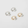 1 Pair Solid Color Plating Inlay Copper Pearl 18k Gold Plated Earrings