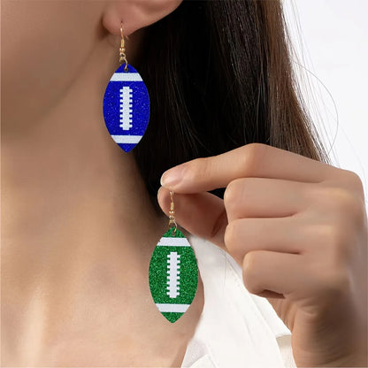 1 Pair Sports Rugby Arylic Drop Earrings