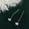 1 Pair Sterling Silver Bow Knot Ear Line