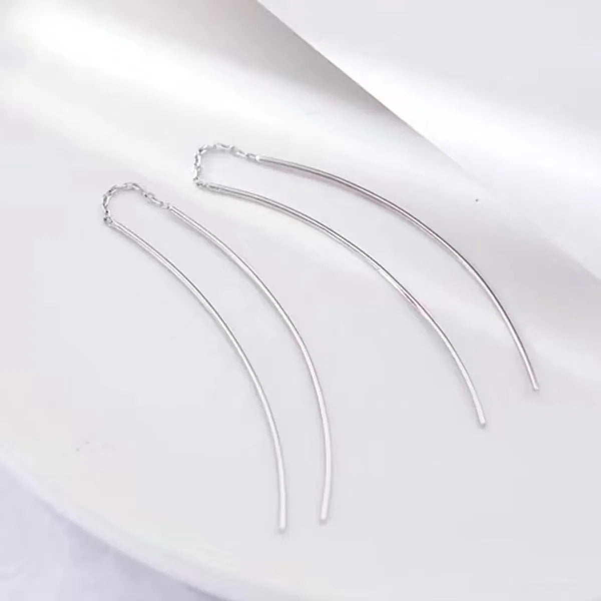 1 Pair Sterling Silver Geometric Ear Line