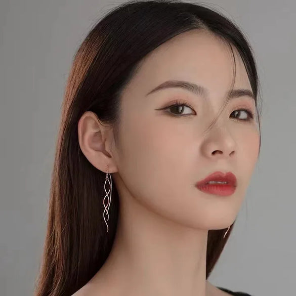 1 Pair Sterling Silver Geometric Ear Line