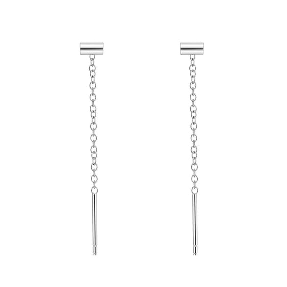 1 Pair Sterling Silver Geometric Star Heart Shape Ear Line