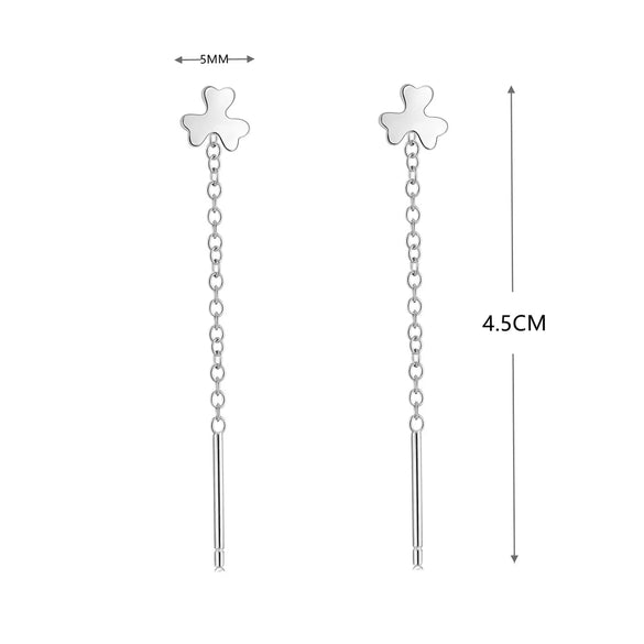 1 Pair Sterling Silver Geometric Star Heart Shape Ear Line