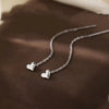 1 Pair Sterling Silver Heart Shape Ear Line