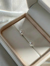 1 Pair Sterling Silver Pearl Round Ear Studs