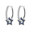 1 Pair Sterling Silver Star Drop Earrings