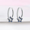 1 Pair Sterling Silver Star Drop Earrings