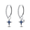 1 Pair Sterling Silver Star Drop Earrings