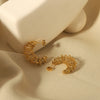 1 Pair Streetwear African Style Solid Color Asymmetrical Plating Metal Stainless Steel 18k Gold Plated Ear Studs