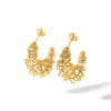 1 Pair Streetwear African Style Solid Color Asymmetrical Plating Metal Stainless Steel 18k Gold Plated Ear Studs