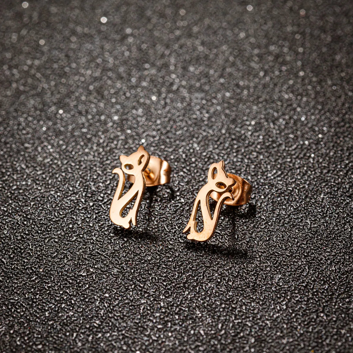 1 Pair Streetwear Animal Plating 304 Stainless Steel 18K Gold Plated Ear Studs