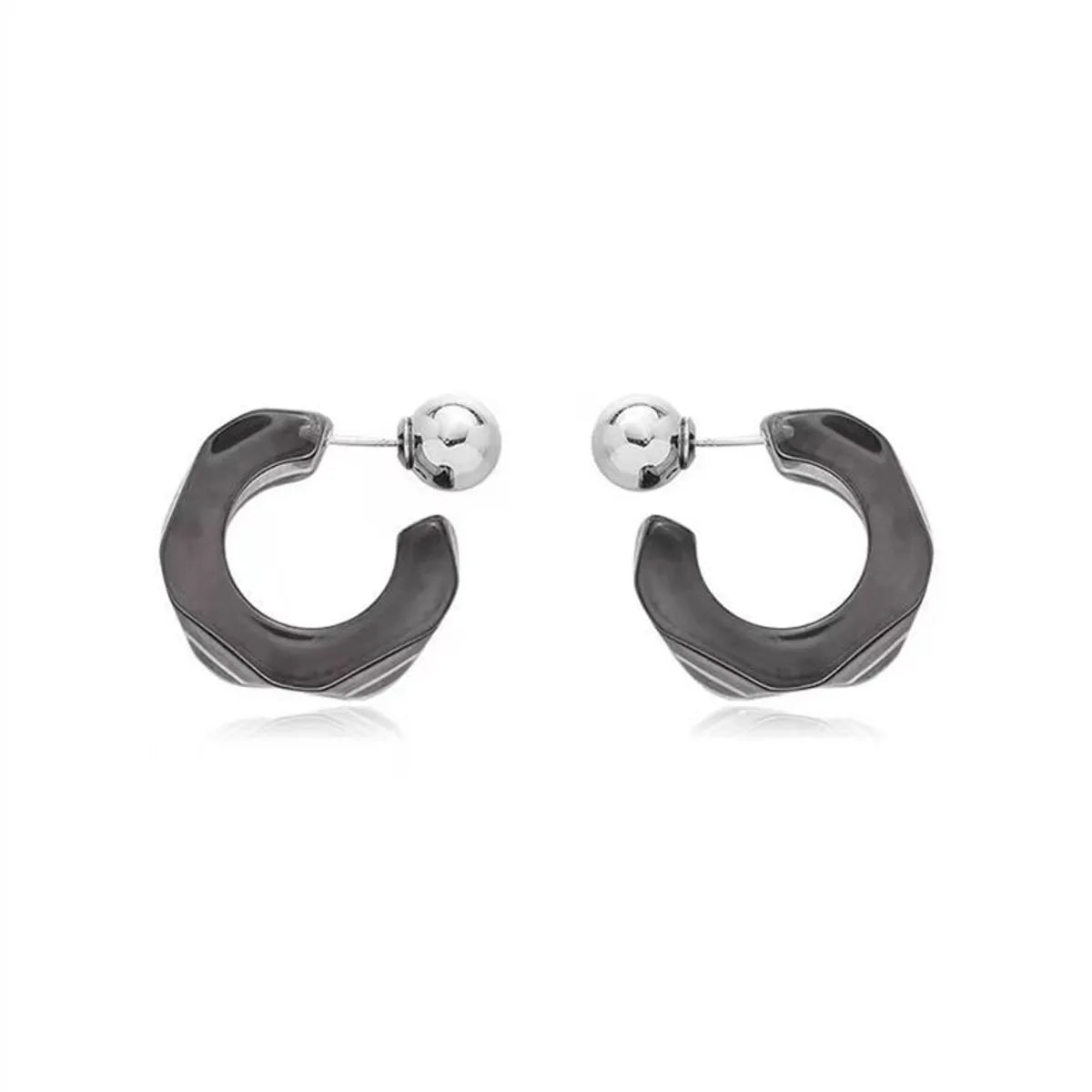 1 Pair Streetwear C Shape Arylic Ear Studs