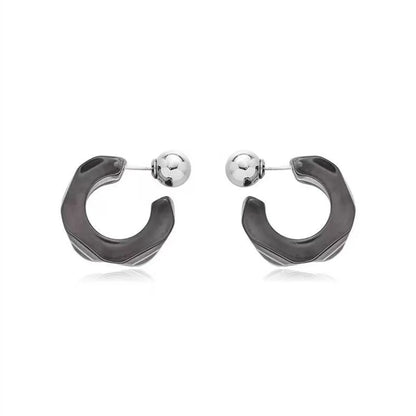 1 Pair Streetwear C Shape Arylic Ear Studs