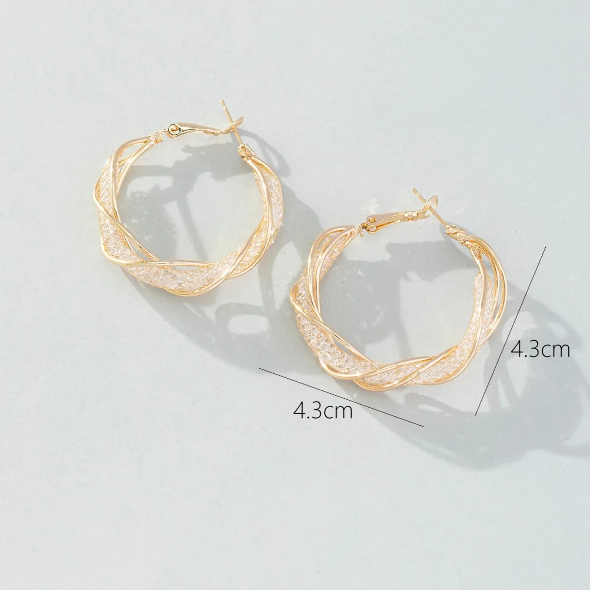 1 Pair Streetwear Circle Alloy Hoop Earrings