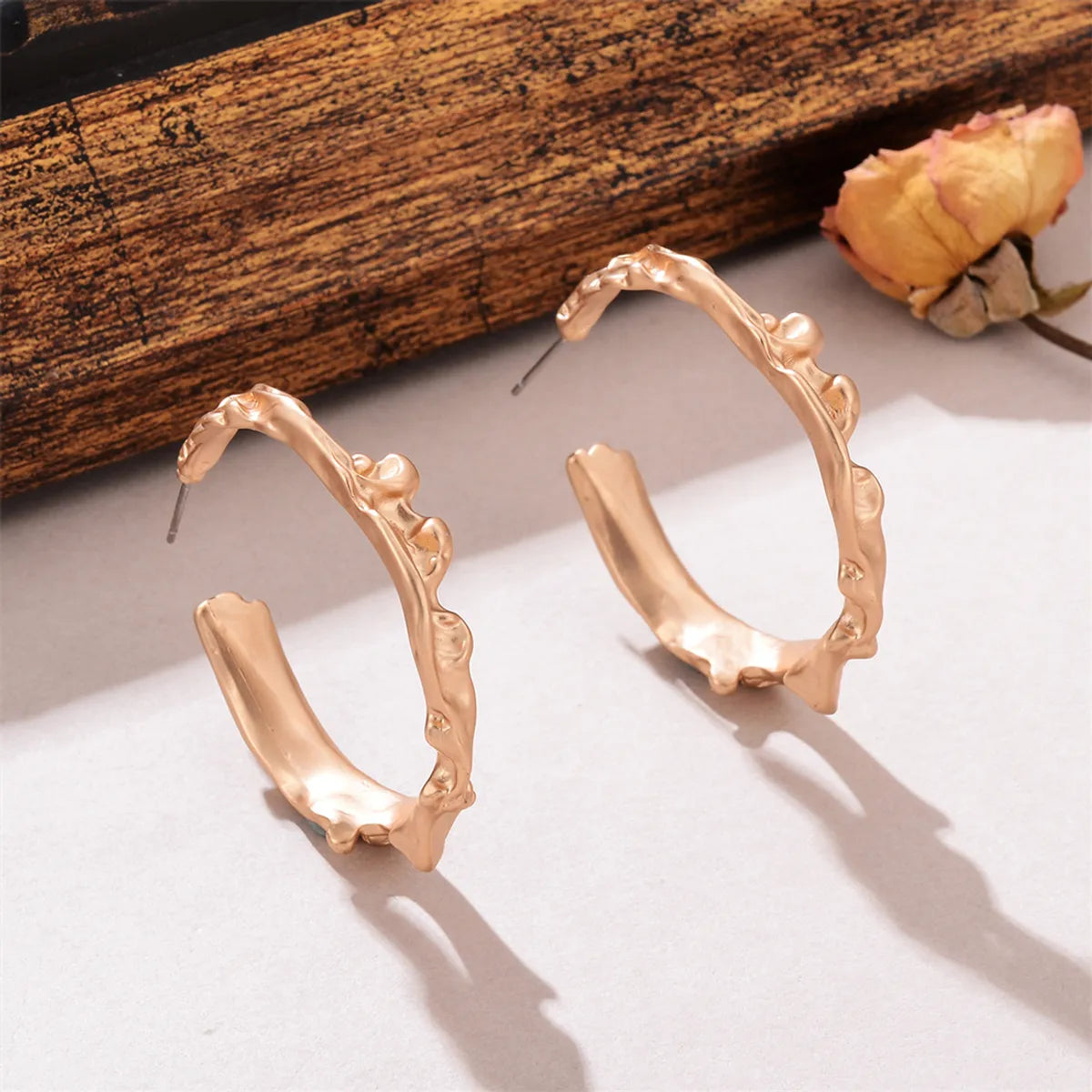 1 Pair Streetwear Circle Plating Alloy Ear Studs