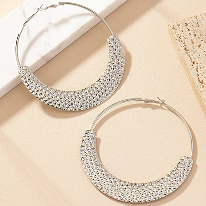 1 Pair Streetwear Circle Plating Iron Hoop Earrings