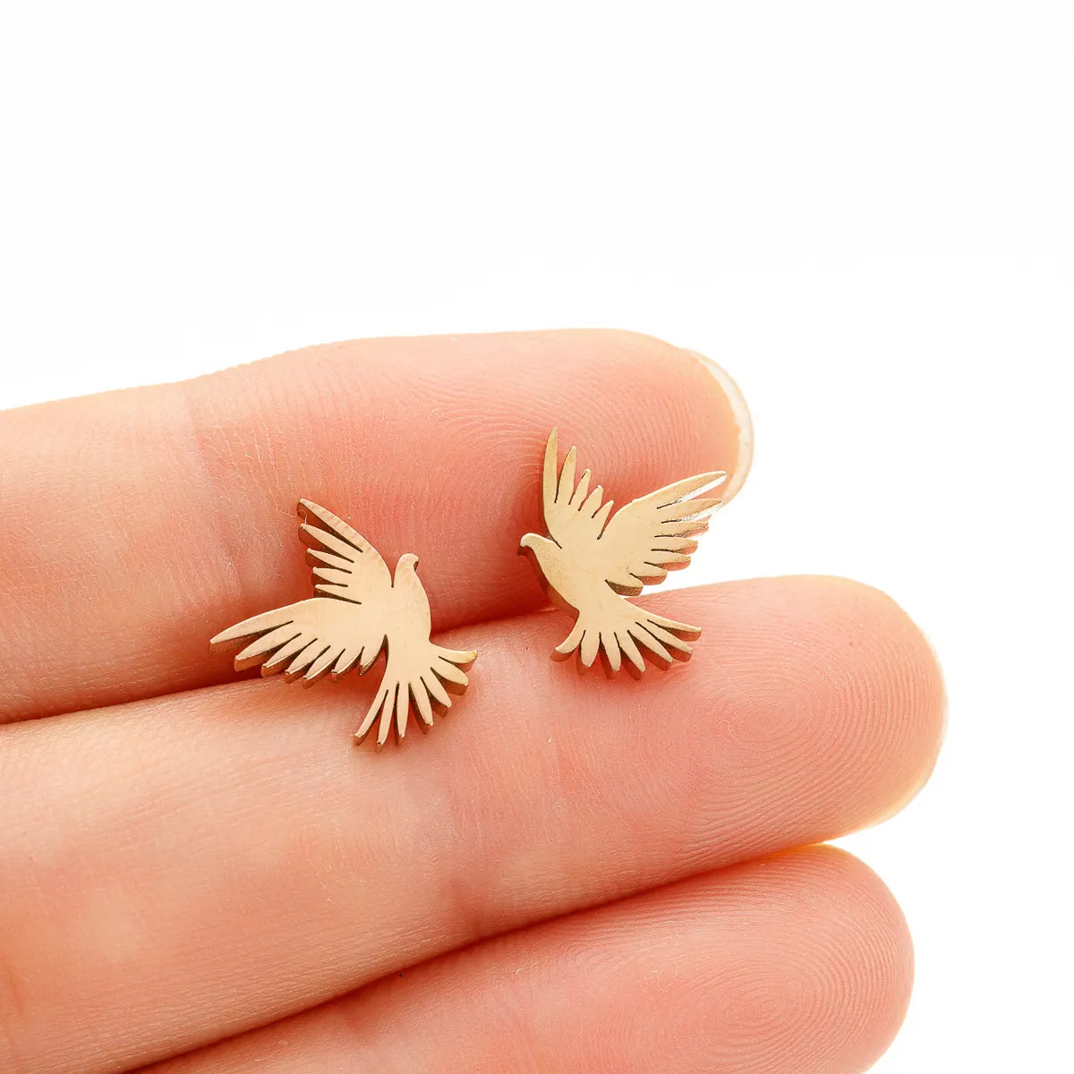 1 Pair Streetwear Eagle Plating 304 Stainless Steel 18K Gold Plated Ear Studs