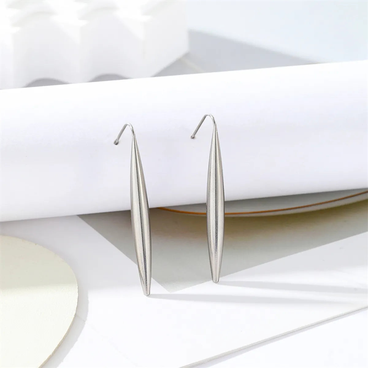 1 Pair Streetwear Geometric 304 Stainless Steel Drop Earrings