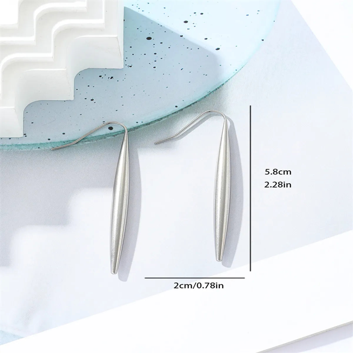 1 Pair Streetwear Geometric 304 Stainless Steel Drop Earrings