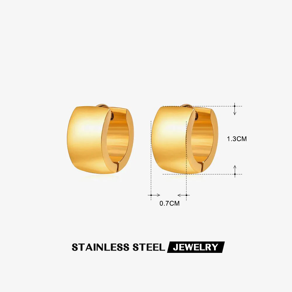 1 Pair Streetwear Geometric Plating 304 Stainless Steel 18K Gold Plated Earrings