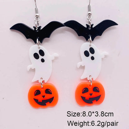 1 Pair Streetwear Halloween Pattern Arylic Drop Earrings