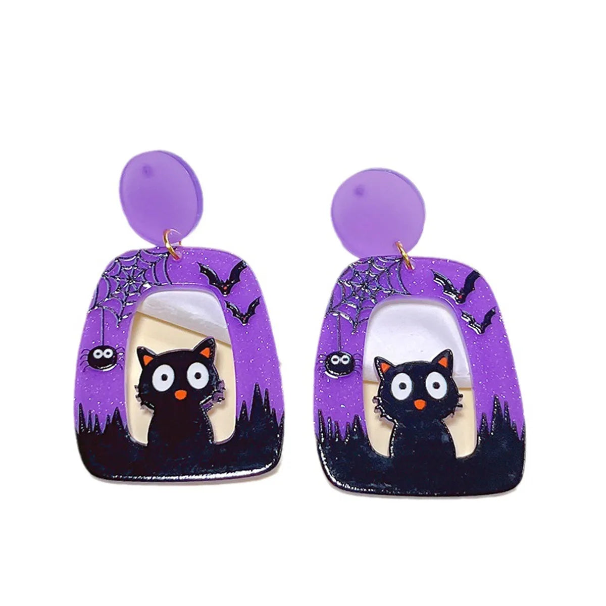 1 Pair Streetwear Halloween Pattern Arylic Drop Earrings