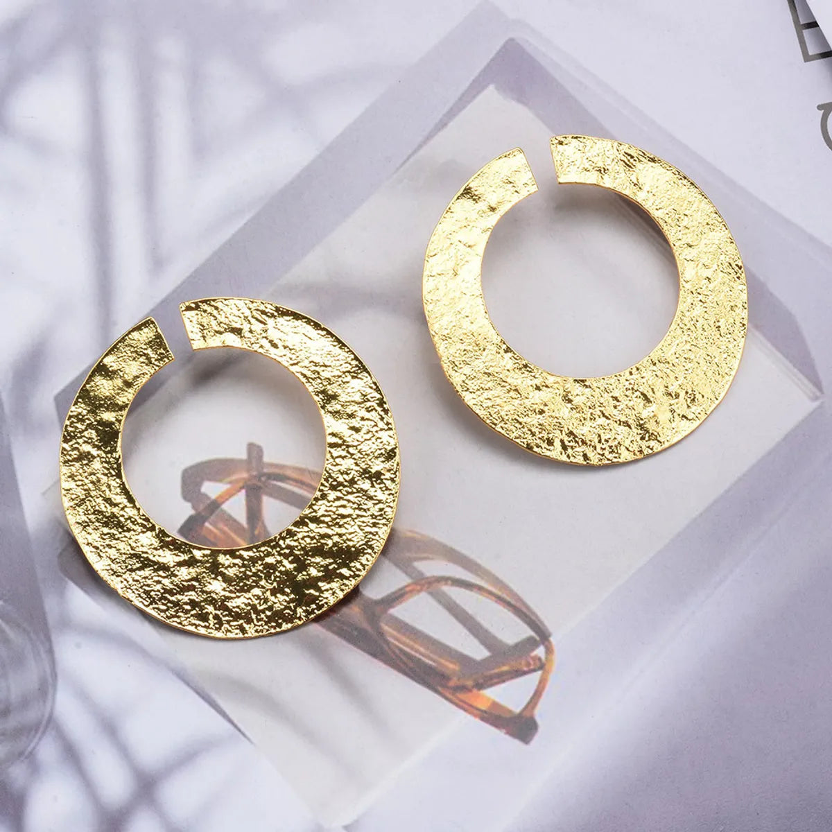 1 Pair Streetwear Round Plating Metal Ear Studs