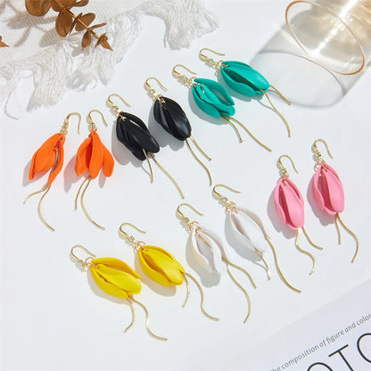 1 Pair Streetwear Solid Color Patchwork Alloy Drop Earrings