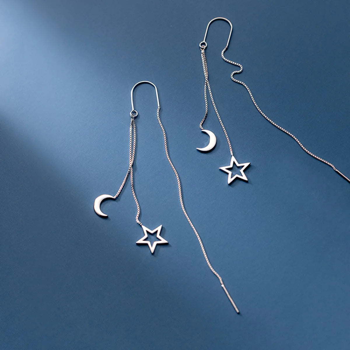 1 Pair Streetwear Star Moon Plating Metal Earrings