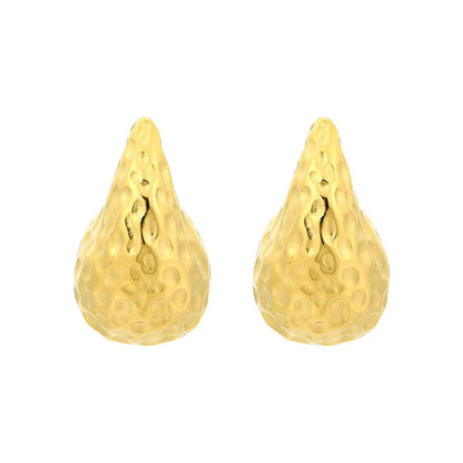 1 Pair Streetwear Water Droplets Irregular Plating Stainless Steel 18K Gold Plated Ear Studs