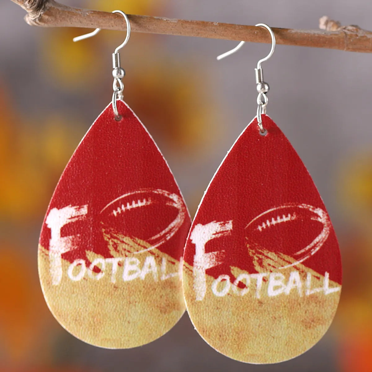 1 Pair Streetwear Water Droplets Pu Leather Drop Earrings