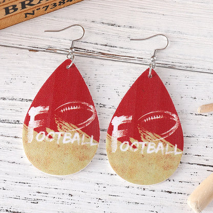 1 Pair Streetwear Water Droplets Pu Leather Drop Earrings