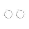 1 Pair Streetwear Waves Plating Alloy Hoop Earrings