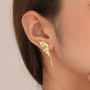 1 Pair Streetwear Wings Metal Alloy Ear Studs