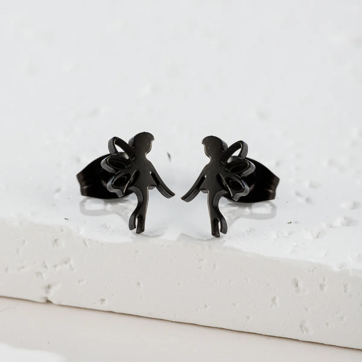 1 Pair Artistic Sweet Animal Polishing Plating Irregular 201 Stainless Steel 18K Gold Plated Ear Studs