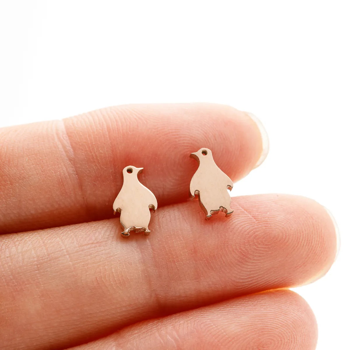 1 Pair Artistic Sweet Animal Polishing Plating Irregular 201 Stainless Steel 18K Gold Plated Ear Studs