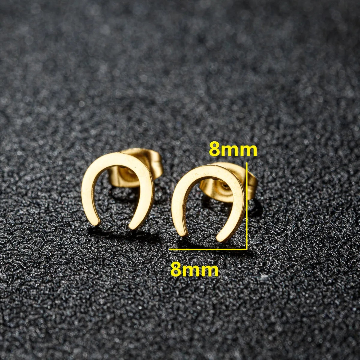 1 Pair Artistic Sweet Animal Polishing Plating Irregular 201 Stainless Steel 18K Gold Plated Ear Studs