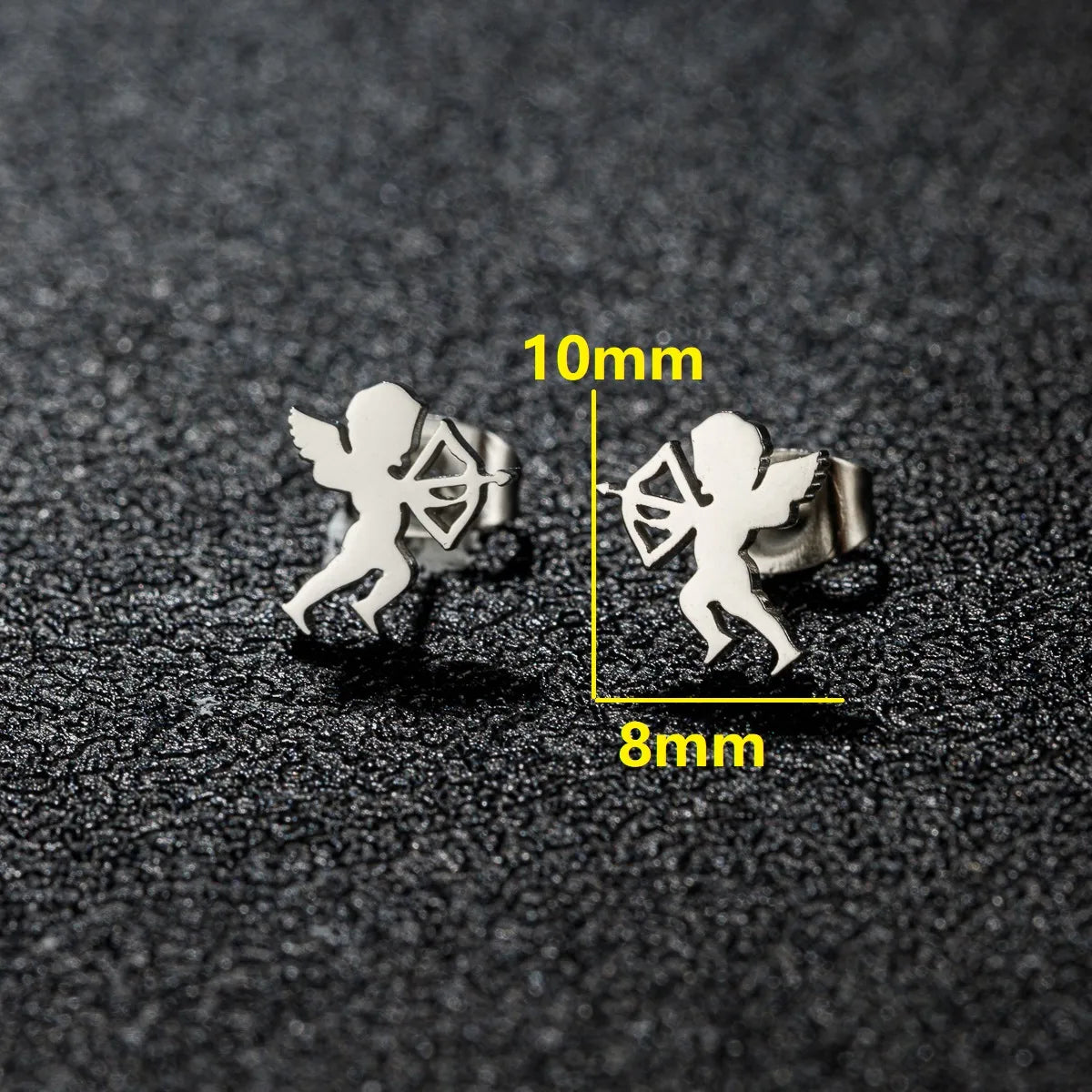 1 Pair Artistic Sweet Animal Polishing Plating Irregular 201 Stainless Steel 18K Gold Plated Ear Studs