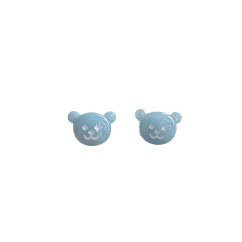 1 Pair Sweet Bear Resin Ear Studs