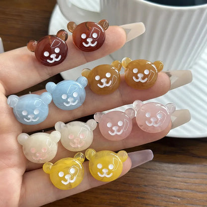 1 Pair Sweet Bear Resin Ear Studs