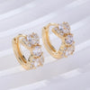 1 Pair Sweet Bow Knot Plating Inlay Copper Zircon K Gold Plated Rhodium Plated Hoop Earrings